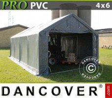 Tenda Garage 4x6x2x3,1m, PVC, Grigio