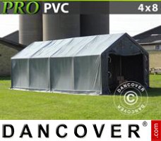 Tenda Garage 4x8x2x3,1m, PVC, Grigio
